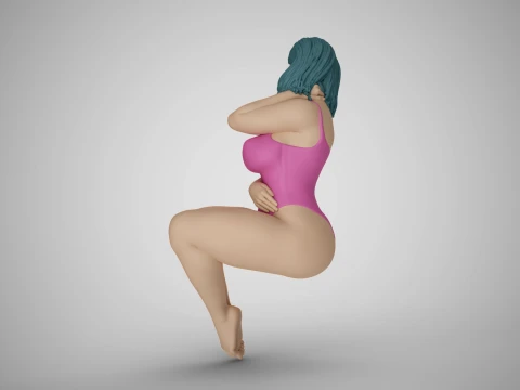 Docile Girl 3D Print Model