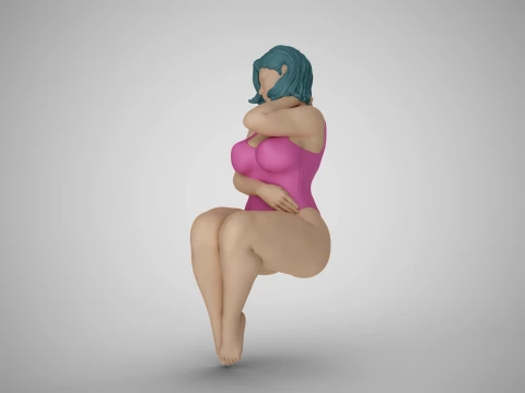 Docile Girl 3D Print Model