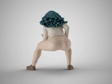 Girl Watching Match 3D Print Model