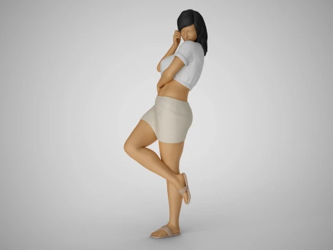 Girl Captivating Scent 3Dプリントモデル