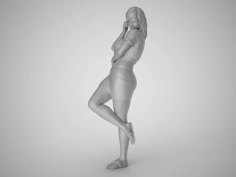 Girl Captivating Scent 3D Print Model