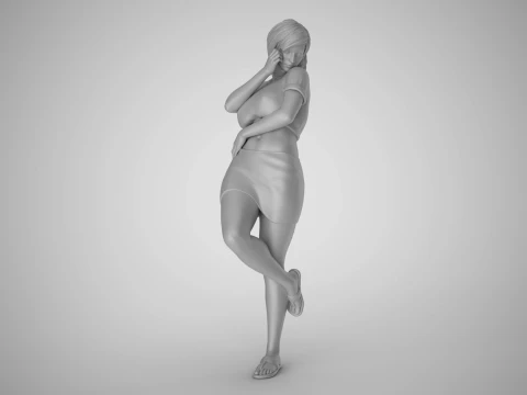 Girl Captivating Scent 3D Print Model