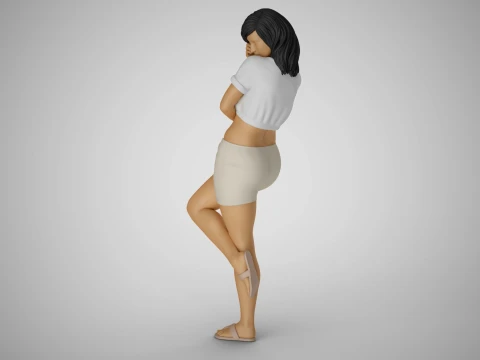 Girl Captivating Scent 3D Print Model