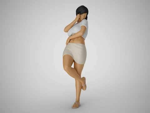 Girl Captivating Scent 3D Print Model