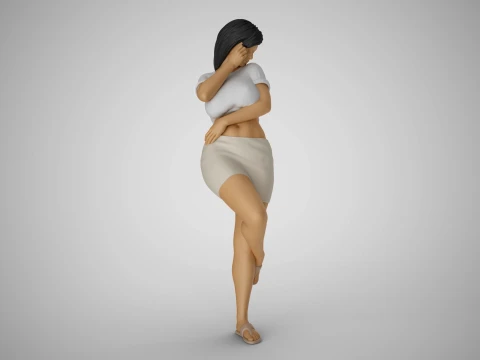 Girl Captivating Scent 3D Print Model