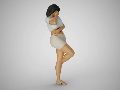 Girl Captivating Scent 3D Print Model