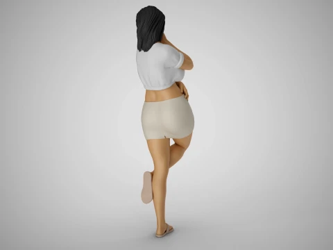 Girl Captivating Scent 3D Print Model