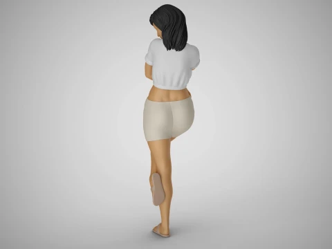 Girl Captivating Scent 3D Print Model