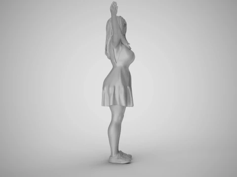 Girl Embracing Nature 3D Print Model