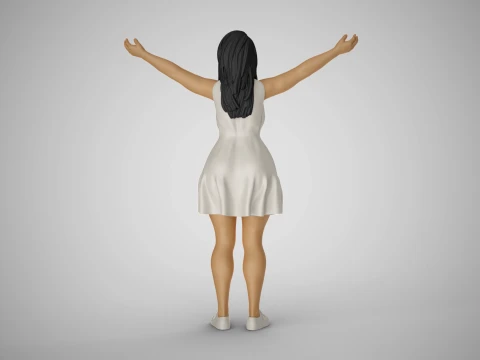 Girl Embracing Nature 3D Print Model