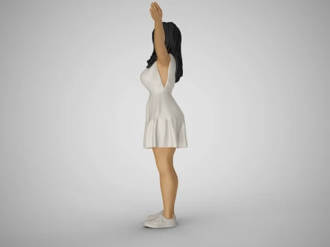 Girl Embracing Nature 3D Print Model