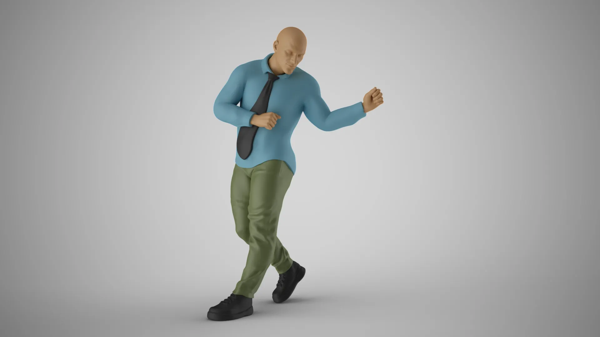 Man Getting Promotion 3D Print Model .c4d .max .obj .3ds .fbx .stl .blend