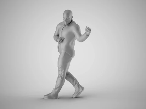 Man Getting Promotion 3D Print Model