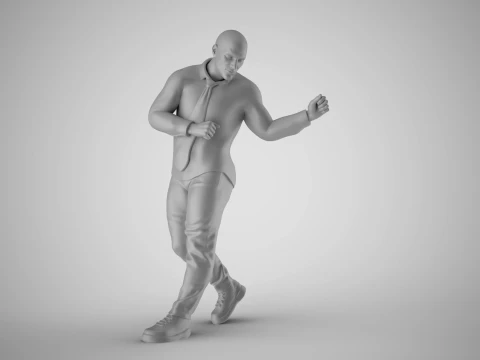 Man Getting Promotion 3D Print Model