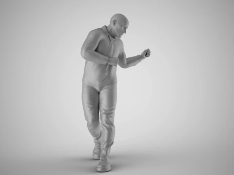 Man Getting Promotion 3D Print Model