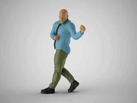 Man Getting Promotion 3D Print Model