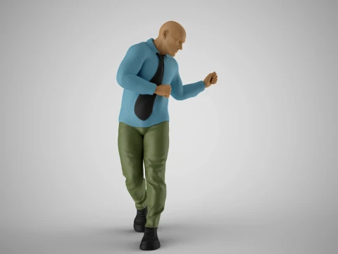 Man Getting Promotion 3D Print Model