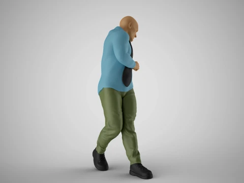 Man Getting Promotion 3D Print Model