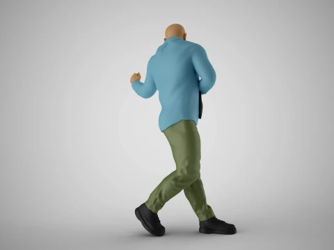 Man Getting Promotion 3D Print Model