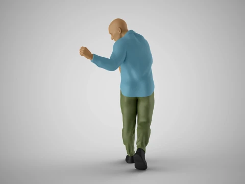 Man Getting Promotion 3D Print Model