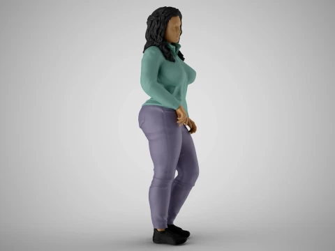 Modern Woman of New City 2 3D Print Model