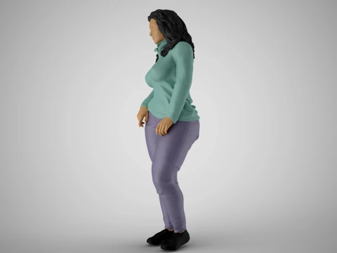 Modern Woman of New City 2 3D Print Model