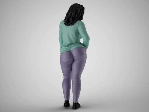 Modern Woman of New City 2 3D Print Model