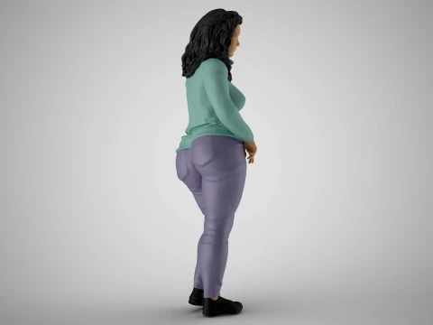 Modern Woman of New City 2 3D Print Model