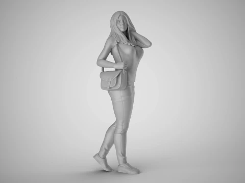 Modern Woman of New City 3 3D Print Model