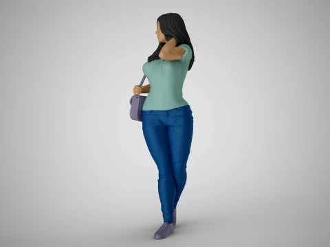 Modern Woman of New City 3 3D Print Model