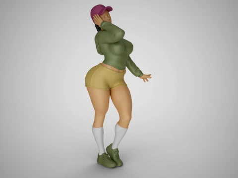 Exuberant Girl Model do druku 3D