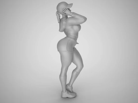 Exuberant Girl 3D Print Model