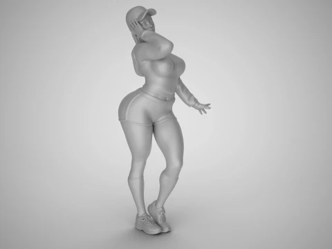 Exuberant Girl 3D Print Model
