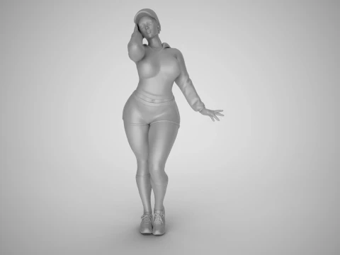 Exuberant Girl 3D Print Model