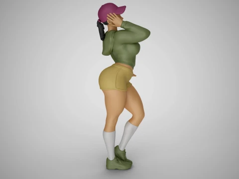 Exuberant Girl 3D Print Model