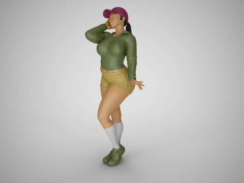 Exuberant Girl 3D Print Model