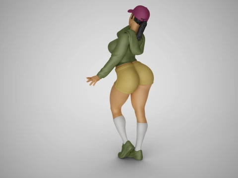 Exuberant Girl 3D Print Model