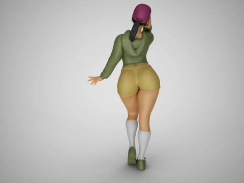 Exuberant Girl 3D Print Model