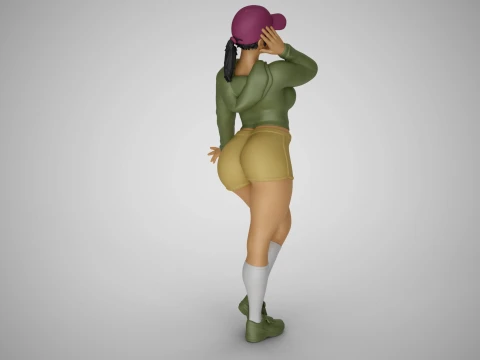 Exuberant Girl 3D Print Model