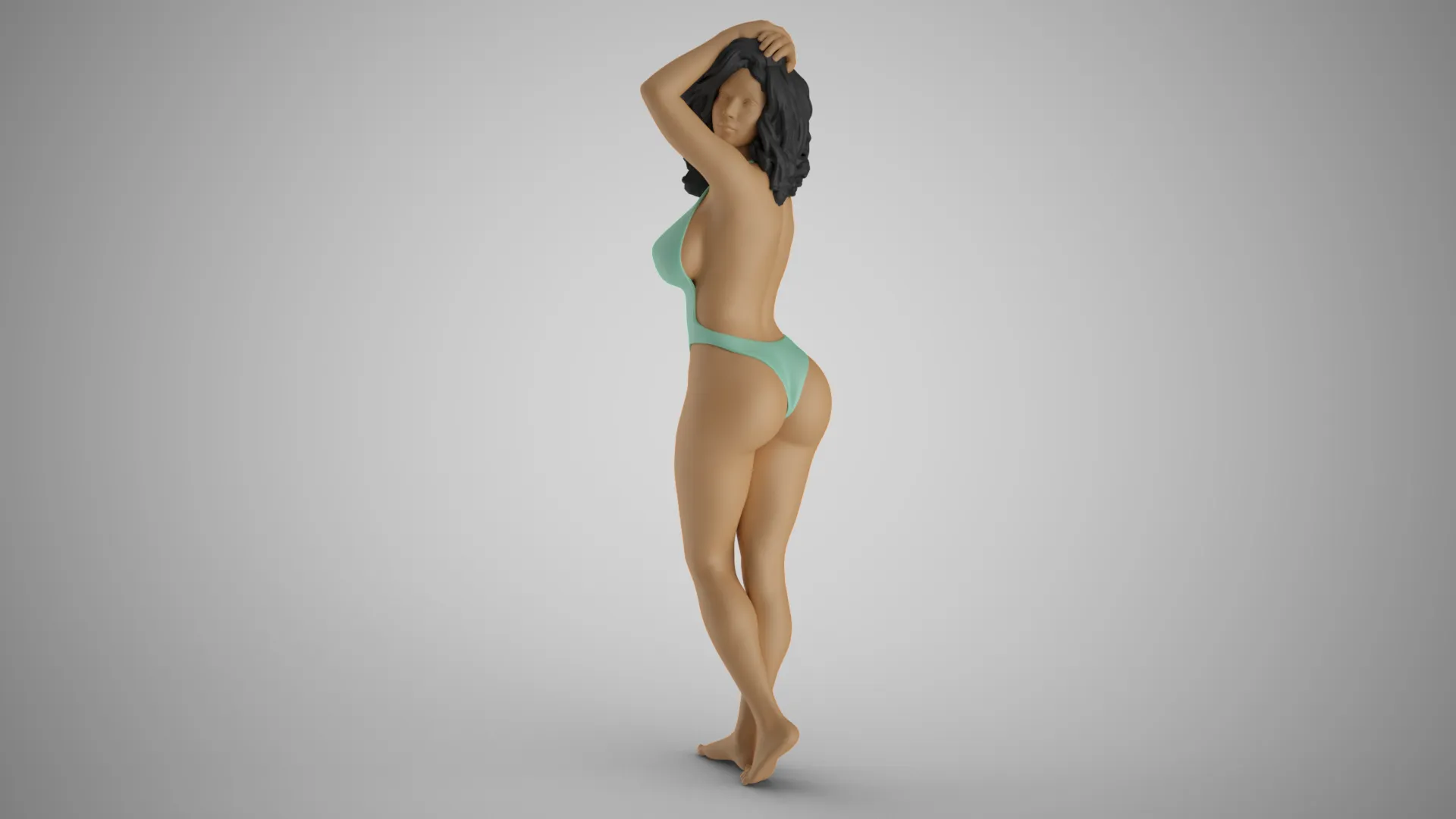 Unchained Woman 8 3D Print Model .c4d .max .obj .3ds .fbx .stl .blend 