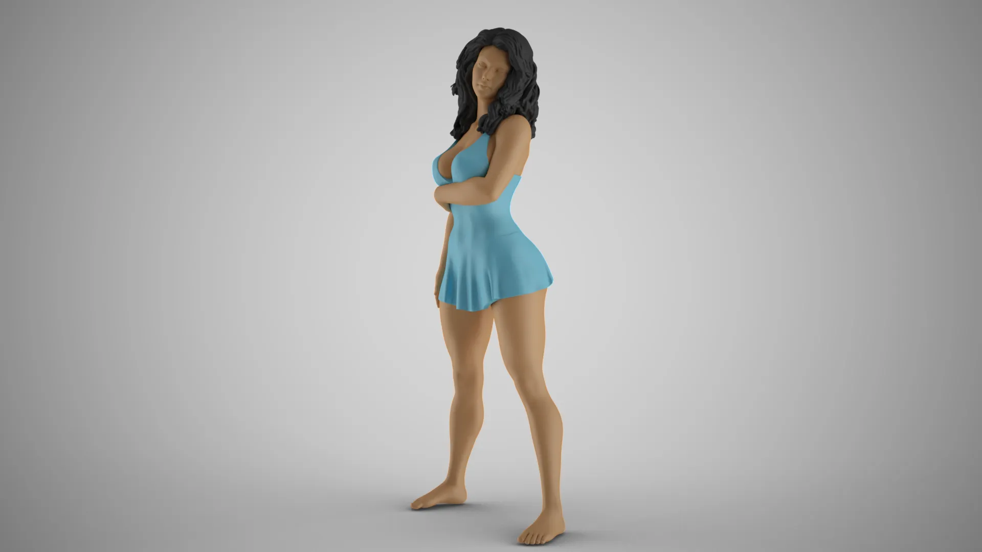 Unchained Woman 7 3D Print Model .c4d .max .obj .3ds .fbx .stl .blend