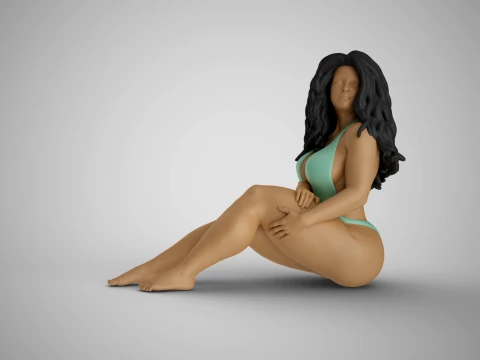 Summer Beach Girl Model do druku 3D