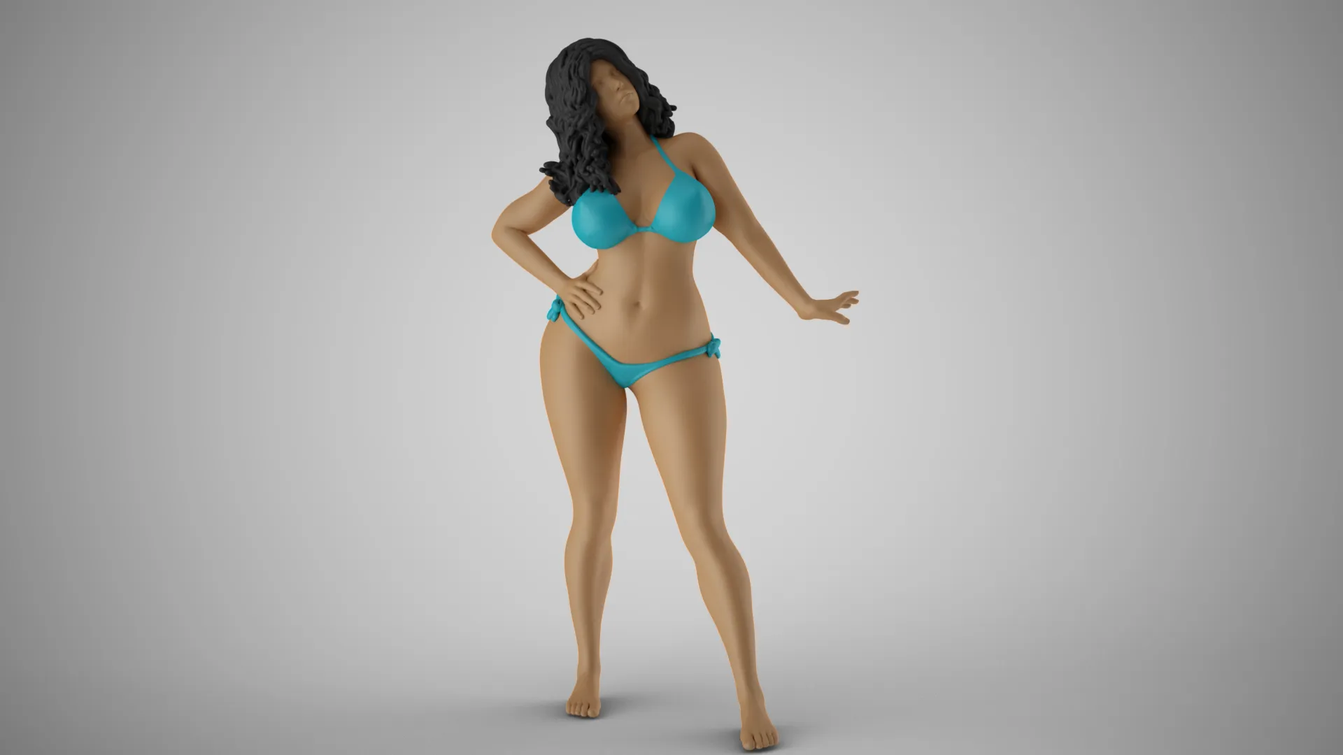Girl Peace of Mind 3D Print Model .c4d .max .obj .3ds .fbx .stl .blend 