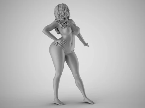 Girl Peace of Mind 3D Print Model