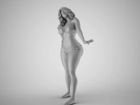 Girl Peace of Mind 3D Print Model