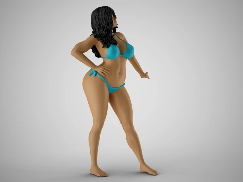 Girl Peace of Mind 3D Print Model