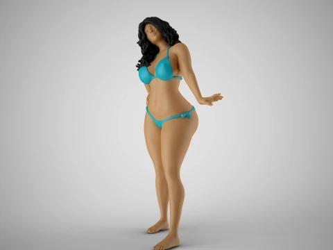 Girl Peace of Mind 3D Print Model