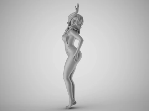 Girl Showing Herself 3 3D Print Model