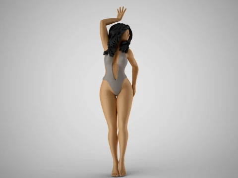 Girl Showing Herself 3 3D Print Model
