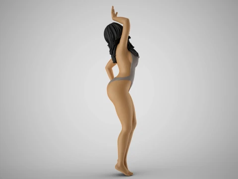 Girl Showing Herself 3 3D Print Model